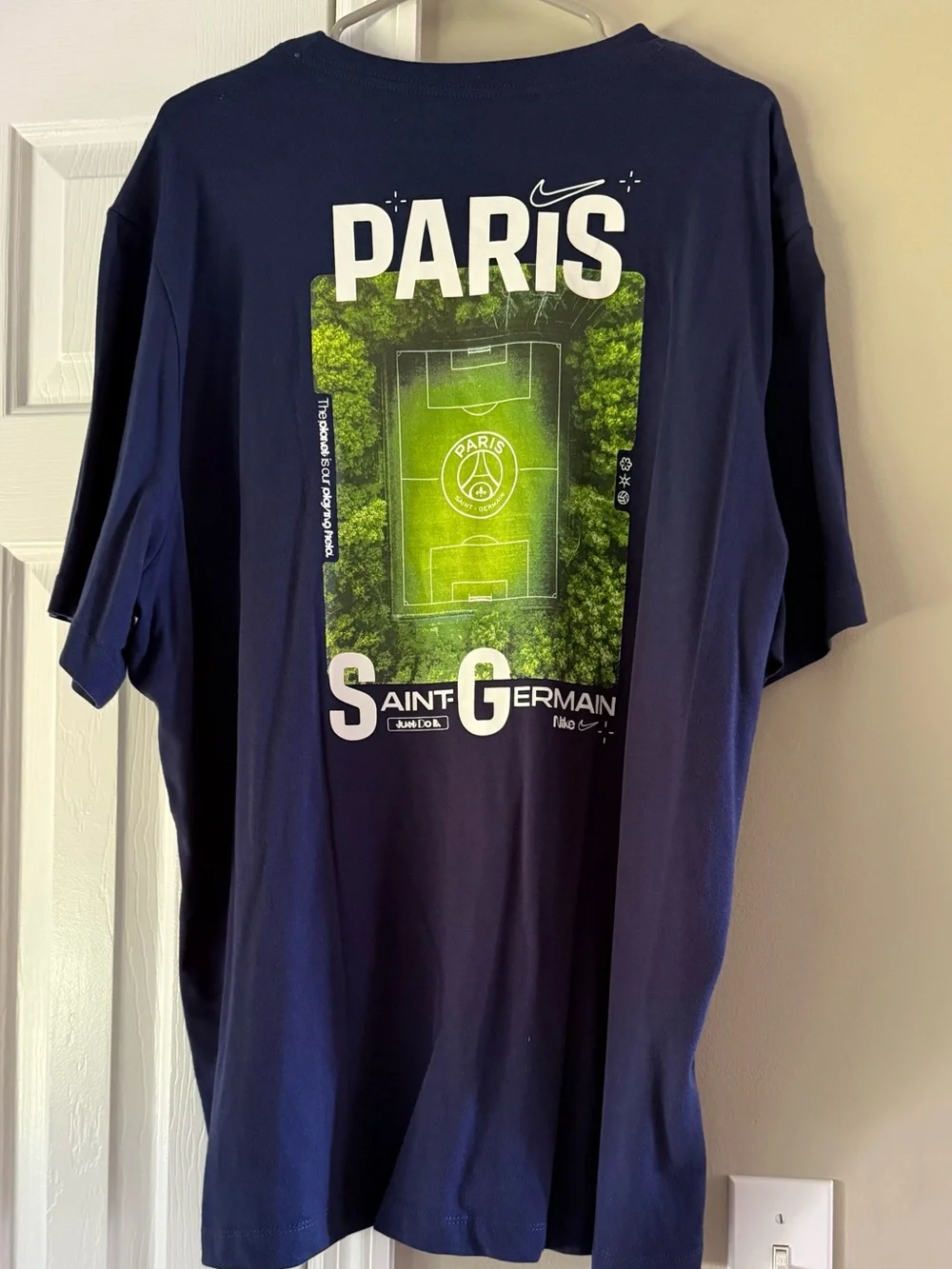 Paris Saint-Germain Photo T-Shirt Size XXL In Navy Soccer World Cup Nike